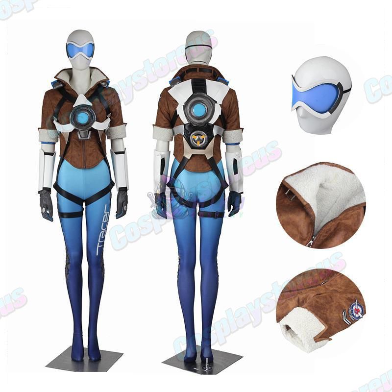 Game Cosplay Costumes Overwatch 2 Tracer Blue Suit