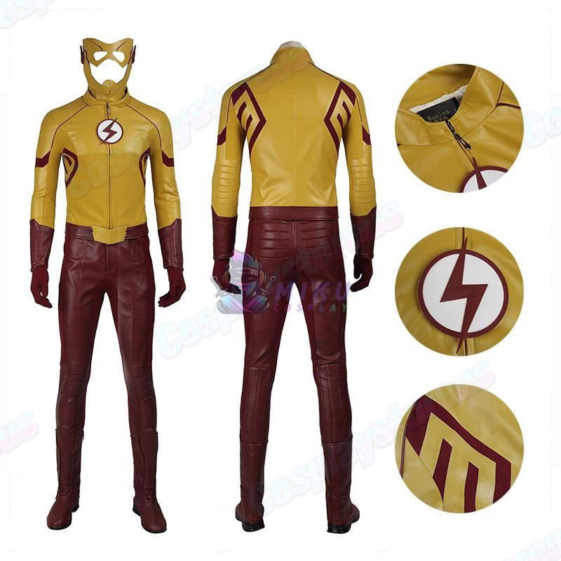 Flash Season 3 Wally West Flash Cospaly Costume Suit