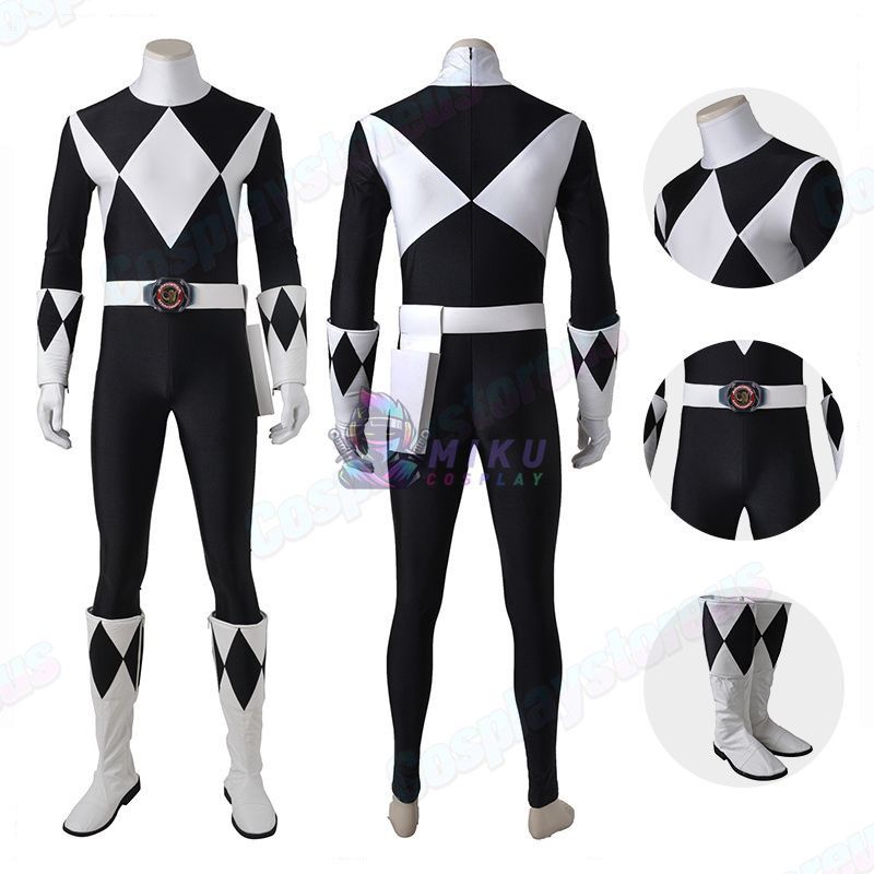 Mighty Morphin Power Rangers Adult Black Power Rangers Cosplay Costume