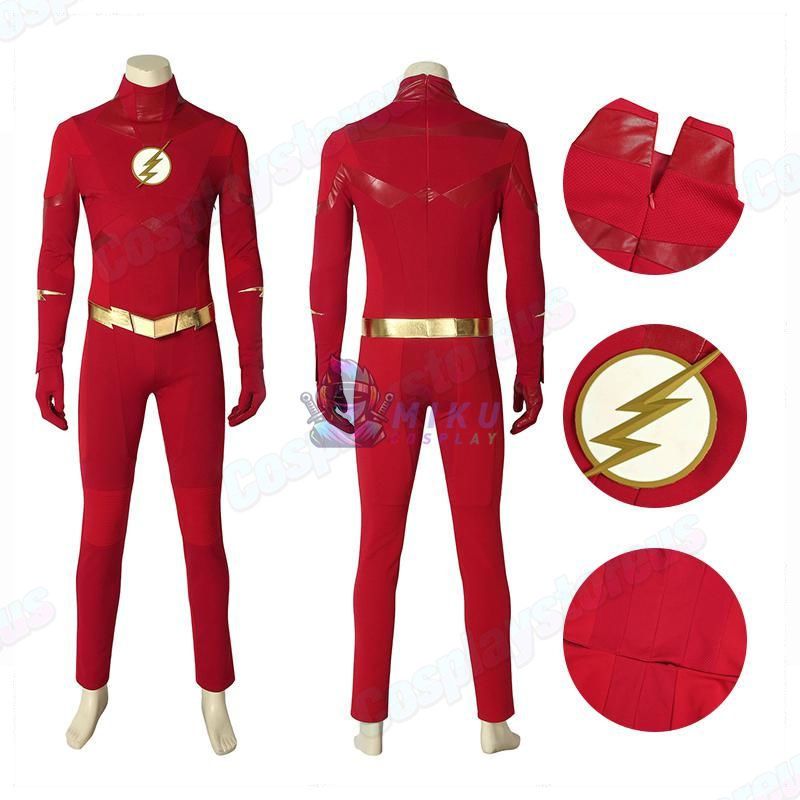 The Flash S5 Barry Allen Classic Red Flash Cosplay Costume