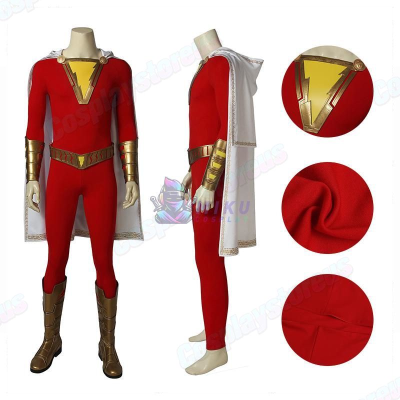 Red Shazam Cosplay Costume
