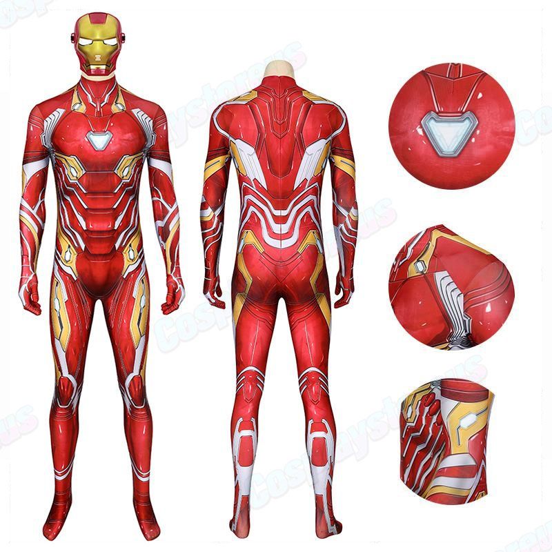 Avengers 3 Iron Man Cosplay Costume Tony Stark Jumpsuit