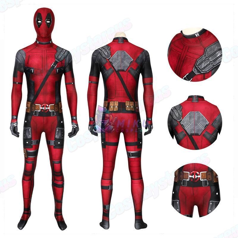Wade Wilson Deadpool Costume Adult Jumpsuit for Male