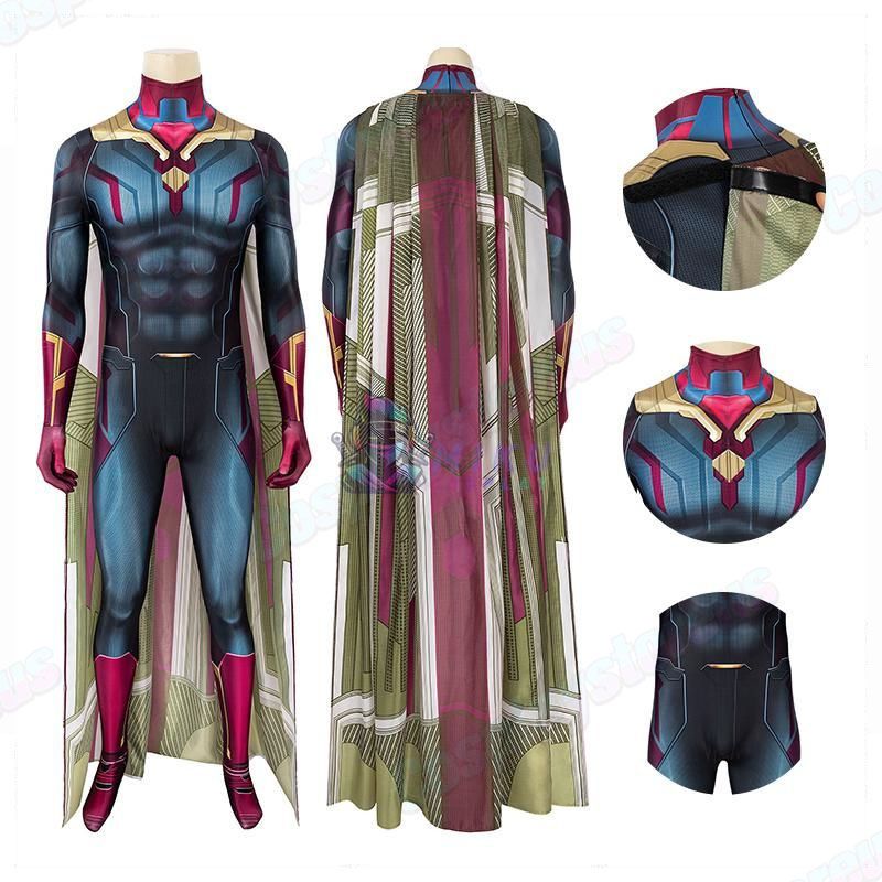 Avengers Infinity War Vision Cosplay Costume