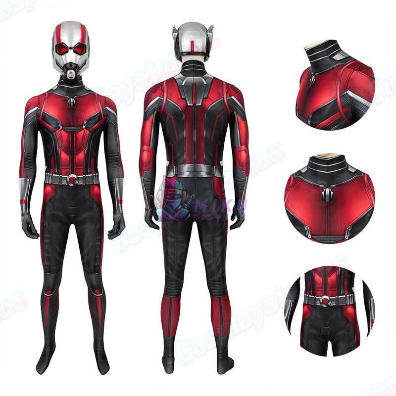 Male Ant-Man Scott Cosplay Costume Jumpsuit