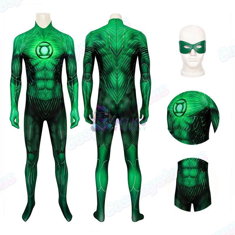 High-Quality Green Lantern Hal Jordan cosplay costume in spandex fabric