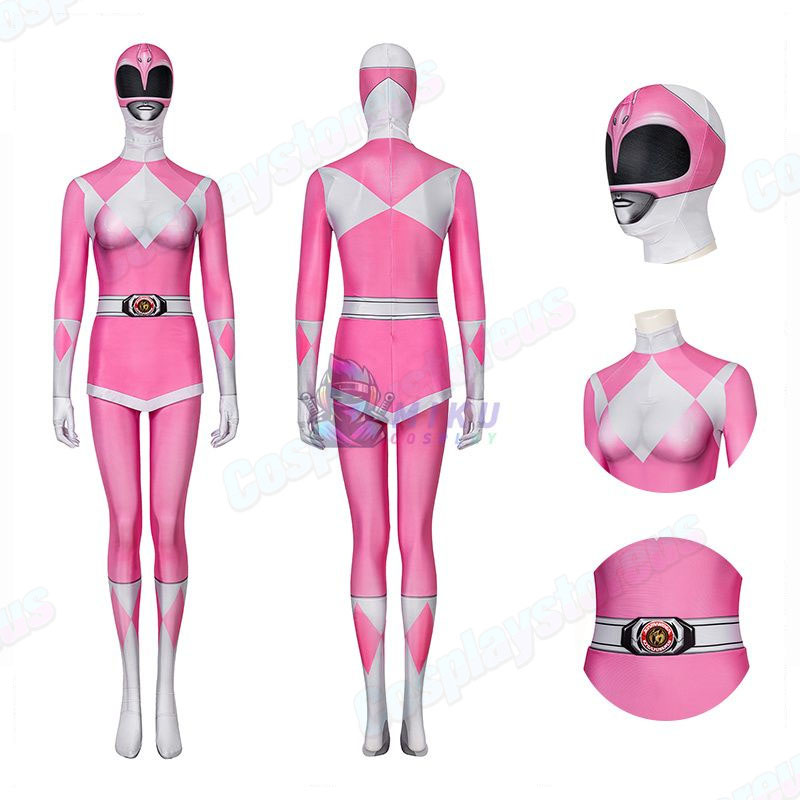 Pink Power Ranger Costume for Women Power Rangers Jumpsuit