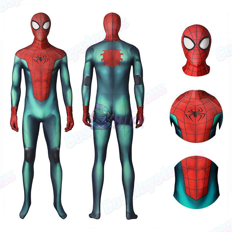 PS5 Spiderman Green Cosplay Costume for Adult