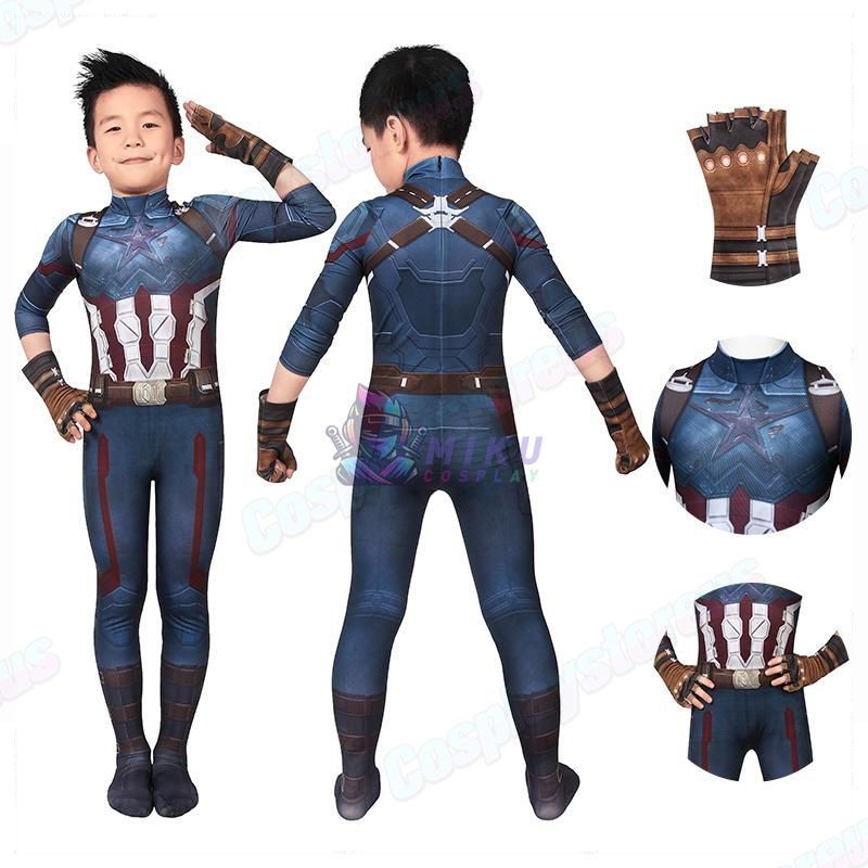 Captain America Costume for Kids Avengers Infinity War Cosplay Costume