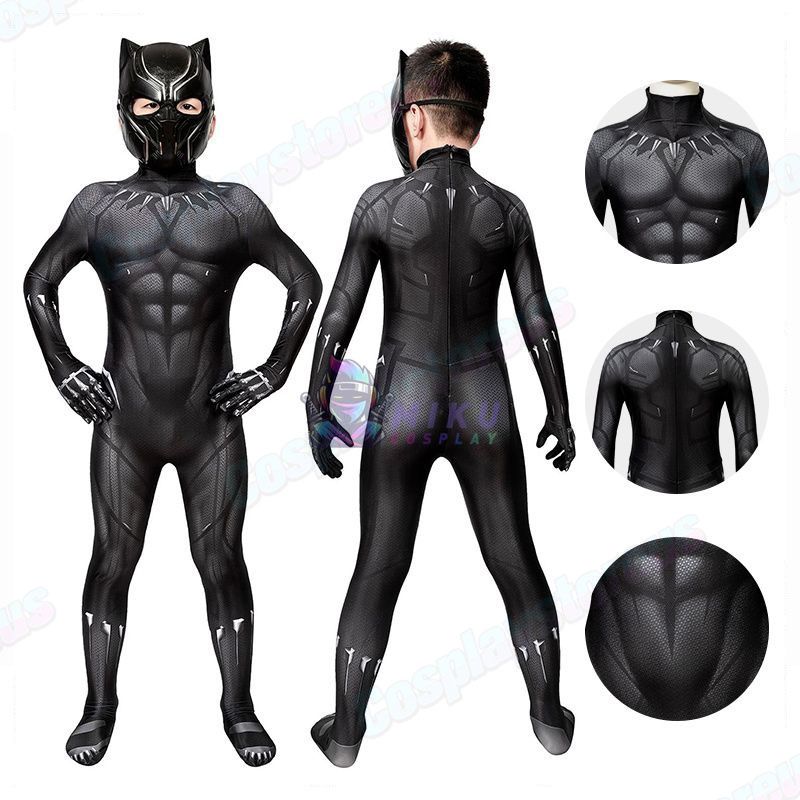 Kids T'Challa Black Panther Costume Avengers: Endgame Edition